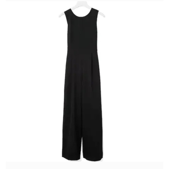 NWOT COS Wool Wide Leg Cross Back Jumpsuit Size 8 - Picture 4 of 16